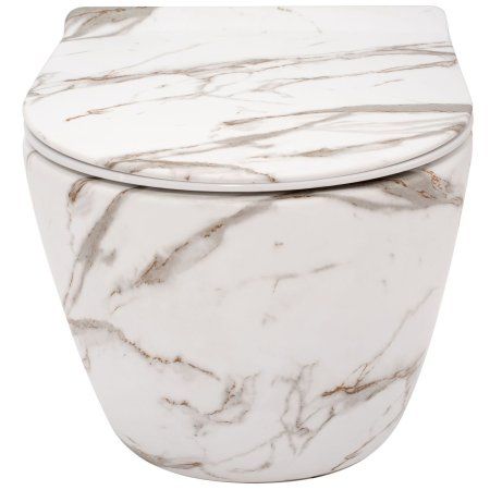 Подвесной унитаз REA CARLOS SLIM LAVA MATT белый REA-C8004