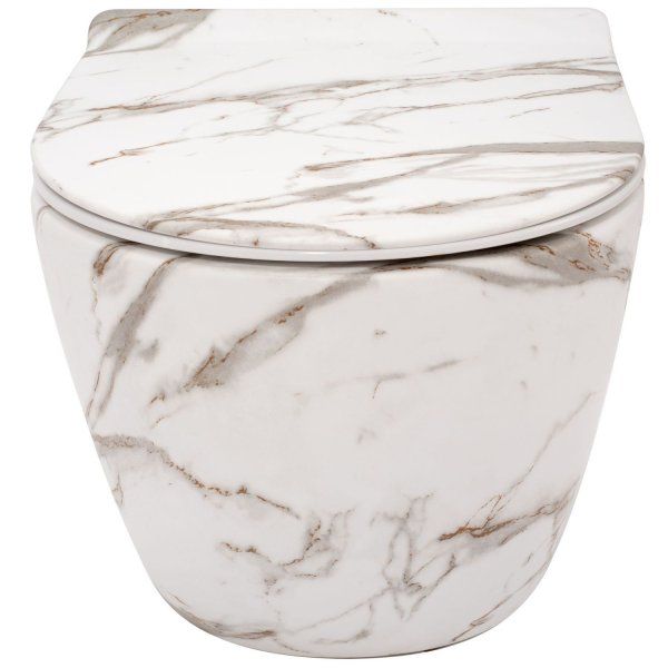 Подвесной унитаз REA CARLOS SLIM LAVA MATT белый REA-C8004