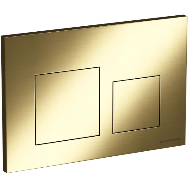 Кнопка смыва Ceramica Nova Balance Square CN12-002BG для инсталляции, золотой матовый
