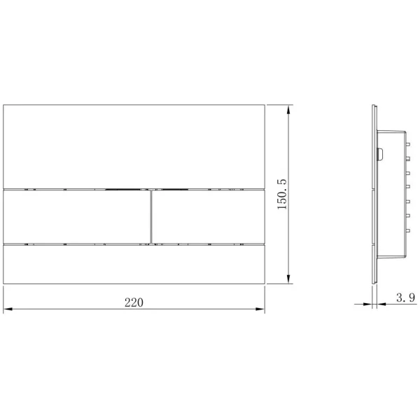 Кнопка смыва Boheme 670-BR для инсталляции, бронза
