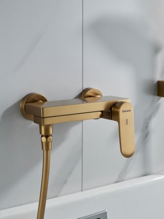 Смеситель для ванны Shevanik S4552G, Золотой сатин