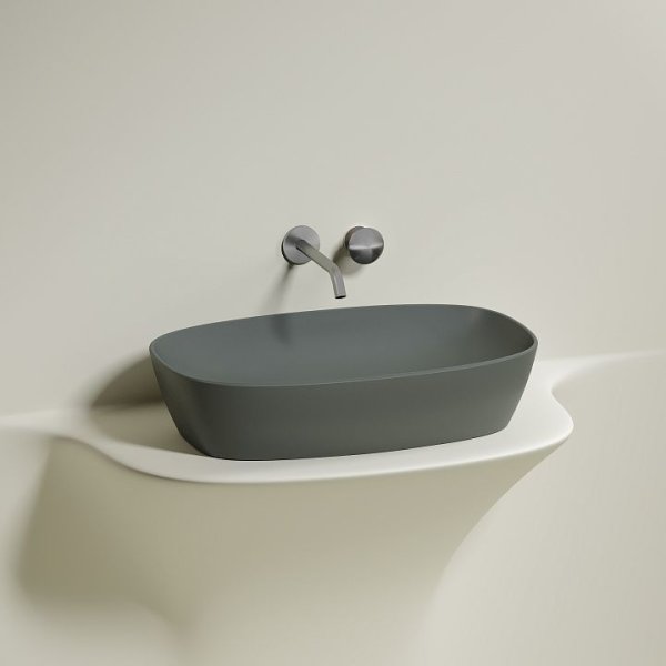 Раковина накладная Ceramica Nova Element CN6049MH 60x38x13.8 антрацит матовый