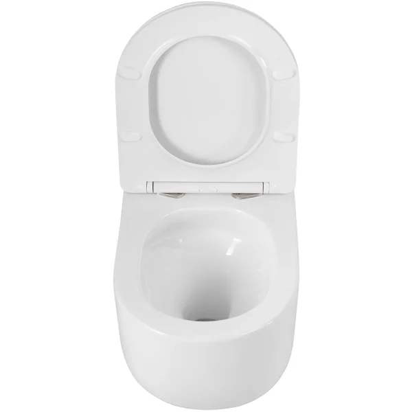 Унитаз подвесной BelBagno Soft BB084CH-TOR/SC безободковый, торнадо, с сиденьем микролифт, белый