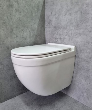 Унитаз подвесной CeramaLux 2198, Бело-Глянцевый