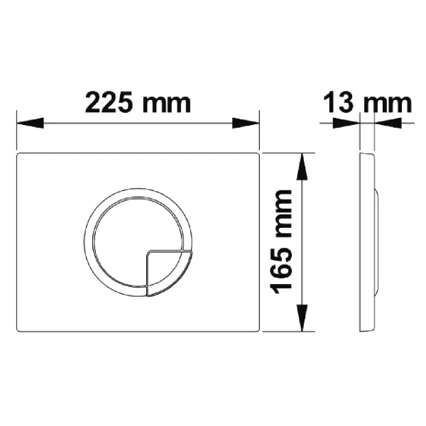 Кнопка смыва Berges Novum R3 040023 для инсталляции, хром