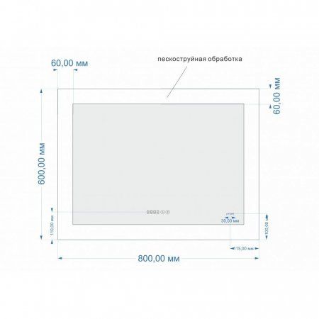 Зеркало Cersanit Design Pro KN-LU-LED060*80-p-Os 80*60 с подсветкой и часами