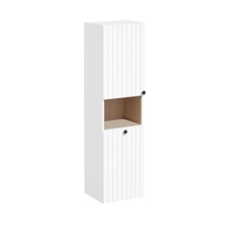Шкаф-пенал VitrA Root Groove 69093 40 L с корзиной для белья, белый матовый