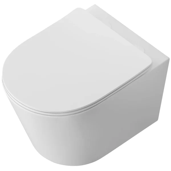 Унитаз подвесной Aquatek Таурус AQ1580T-00 безободковый, торнадо, с сиденьем микролифт, белый