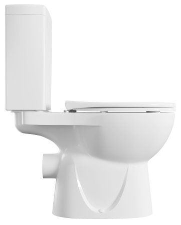 Унитаз-компакт напольный Norm Nord 360х670х805, сиденье дюропласт с микролифтом, белый (9845B099-7202)