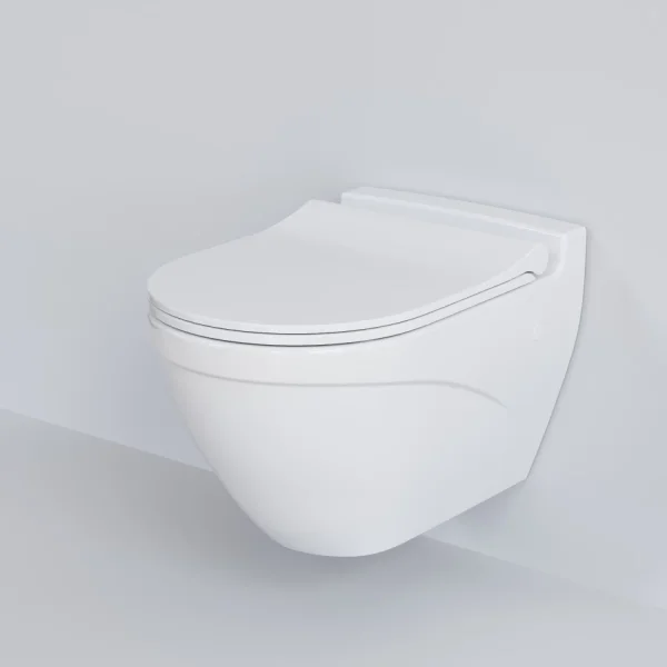 Унитаз подвесной Ambassador Nord 133T20001 безободковый, белый глянец