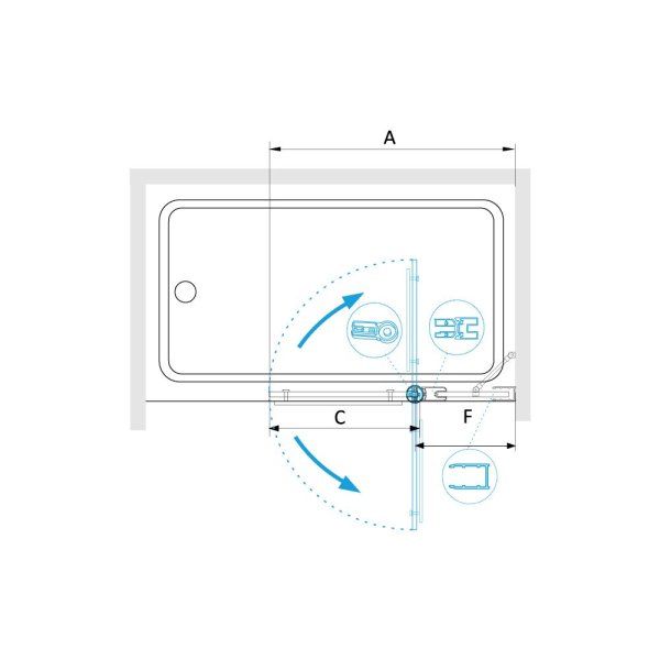 Шторка на ванну RGW Screens 03111210-11 стекло прозрачное/профиль хром