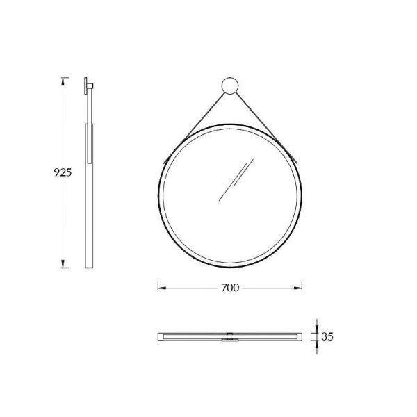 Зеркало Kerama Marazzi Cono CO.mi.70\WHT 70 белый матовый