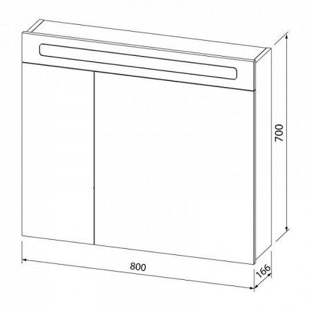 Шкаф-зеркало IDDIS New Mirro NMVCIRJT80VC2iAU99KE белый