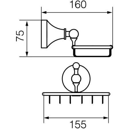 Мыльница Veragio Gialetta Cromo VR.GIL-6452.CR