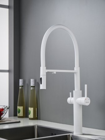 Смеситель для кухни Shevanik S478C, Белый