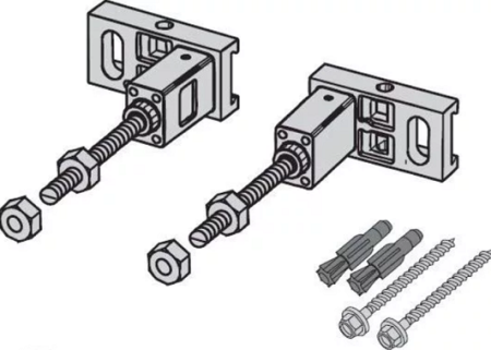 Комплект крепления для инсталляций Tece TECEprofil 9380014 хром