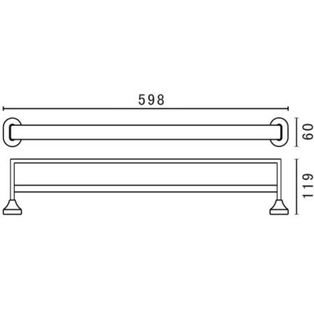 Полотенцедержатель Art&Max Ovale AM-4048B двойной хром