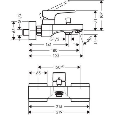 Смеситель Hansgrohe Metropol 32540000 для ванны