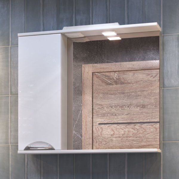 Шкаф VIGO навесной с зеркалом Callao 800 (левый) со спотом (z.CAL.80.L.El)