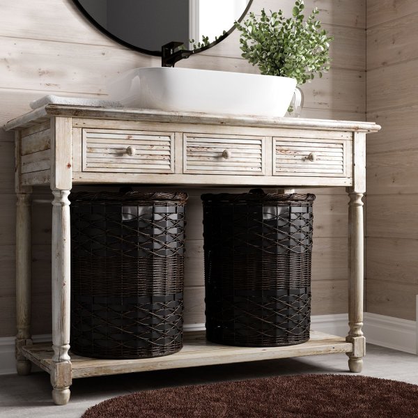 Корзина для белья WasserKRAFT Bever WB-240-M коричневый