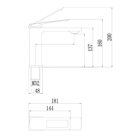Смеситель для раковины Savol (S-009001A)