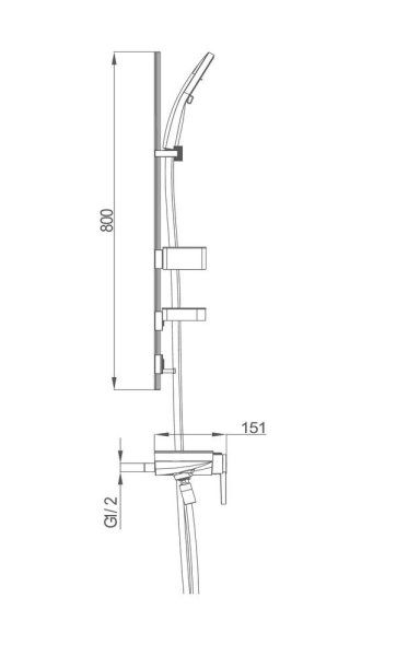 Смеситель для ванны Gappo G96-26 G3296-26 с душевым гарнитуром, черный