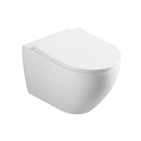 Унитаз подвесной CeramaLuxмCL2196 -1, Бело-Глянцевый