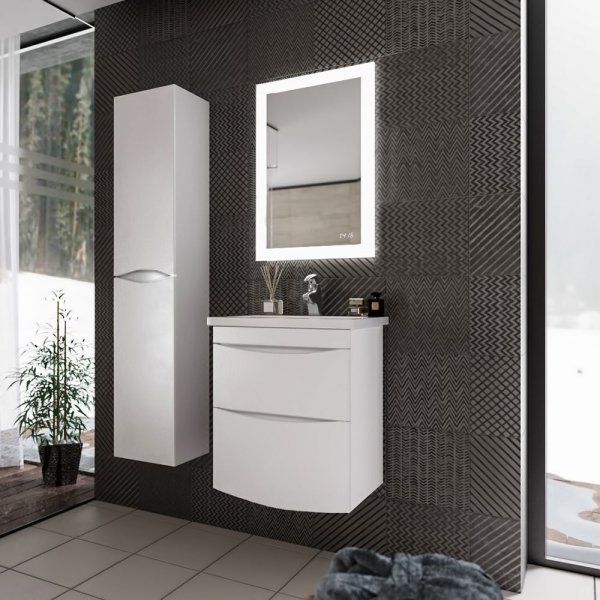 Комплект мебели для ванной Бриклаер ВЕГА 60-2, белый