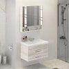 Зеркало-шкаф COMFORTY "Никосия-80" дуб белый