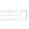 Тумба с раковиной BelBagno Marino MARINO-1200-2C-SO-WO-P 120 rovere bianco