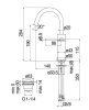 Смеситель для раковины Nobili Velis VE125138/2RCP с донным клапаном, Red canyon