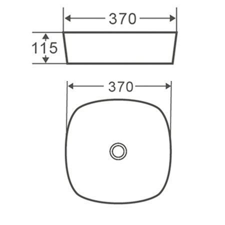 Раковина чаша Terminus Классик 02RN37x37x11W, белый