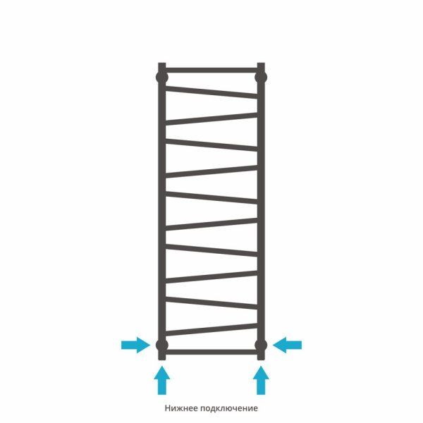 Полотенцесушитель водяной Сунержа Сирокко 30-0253-1240 1200x400 белый матовый