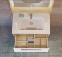 Мебель для ванной Raval Frame Fra.01.60/P/W-DS 60 подвесная, белый/дуб сонома
