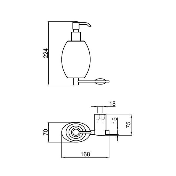 Дозатор жидкого мыла Webert Aria AI500201015, хром
