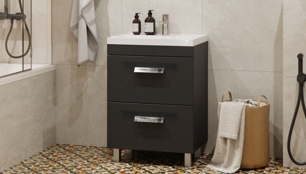 Тумба Velvex напольная Orlando 60, серый (tn.ORL.CLA.60.2Y графит)