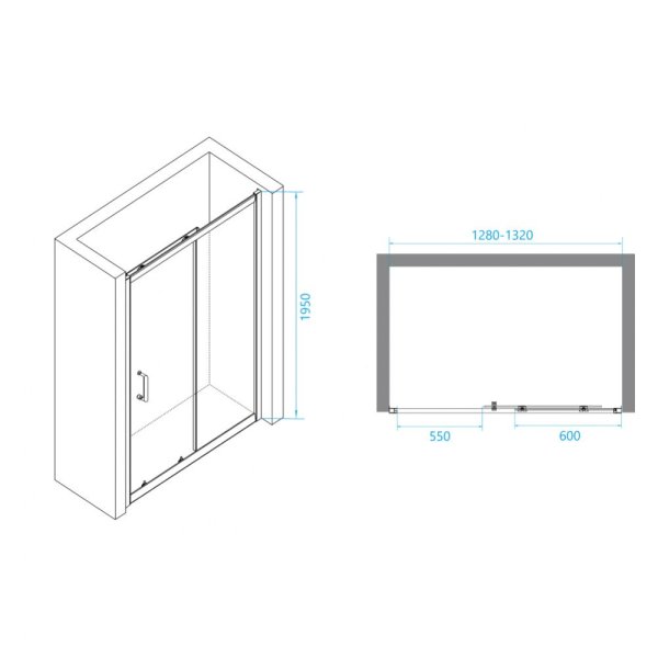 Душевая дверь RGW Passage 41081413-14 стекло прозрачное/профиль черный