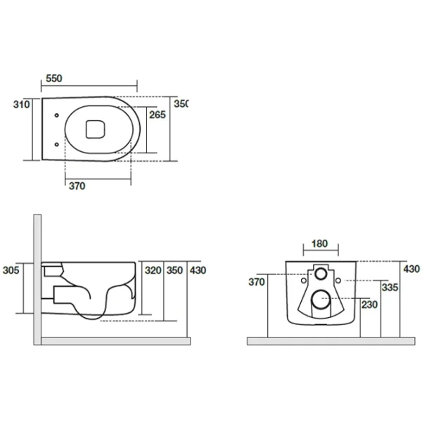 Унитаз подвесной Kerasan Nolita 531588 безободковый, торнадо, коричневый матовый
