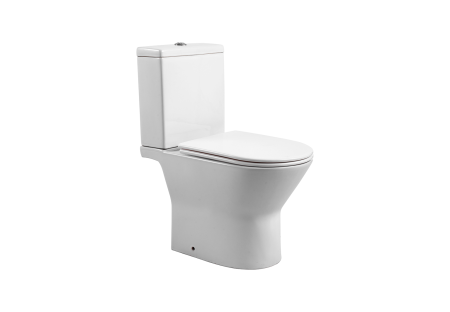 Унитаз напольный ободковый с бачком AQUATEK ЛЕОН AQ2785-00 595*370*815 мм,  с микролифтом