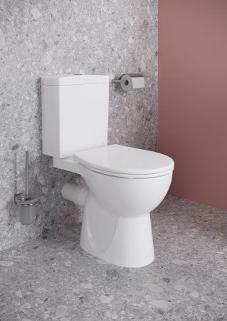 Унитаз-компакт напольный Norm Nord 360х670х805, сиденье дюропласт с микролифтом, белый (9845B099-7202)