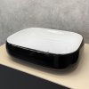 Раковина Comforty 78102BW черно/белая