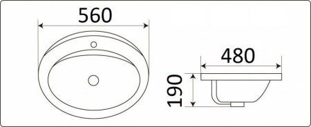 Умывальник CeramaLux 9413, Белый