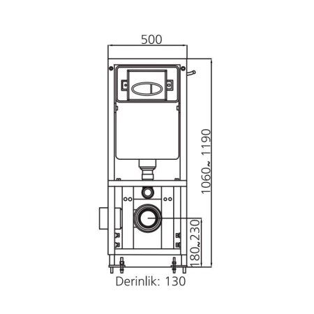 Унитаз подвесной с инсталяцией SantiLine SL-5004+SL-01 белый