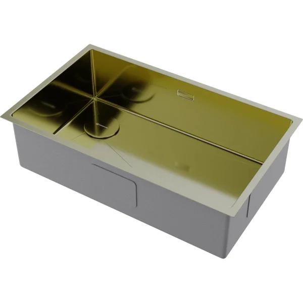 Кухонная мойка Omoikiri Taki 74-U/IF-LG Side-L 4997472 74x44 см, светлое золото