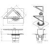 Душевой трап Berges Wasserhaus Zentrum Norma 090473 35x25 хром матовый