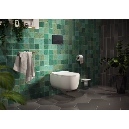 Кнопка смыва Berges Wasserhaus Novum 040055 черная, Soft Touch