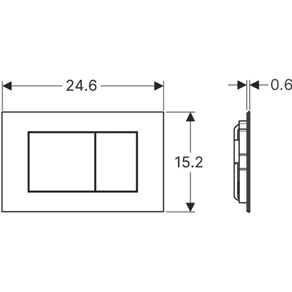 Кнопка смыва Geberit Sigma 40 115.629.SI.1 для инсталляции, белый глянец