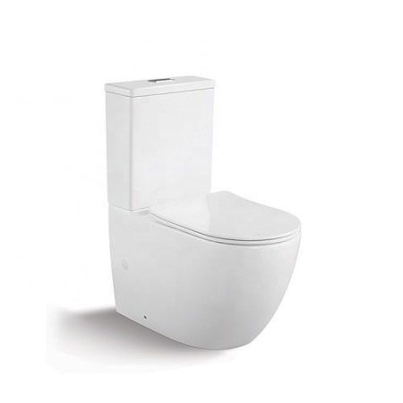 Унитаз напольный CeramaLux NS-2176, Бело-Глянцевый