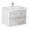 Тумба с раковиной Roca Ronda ZRU9303003 70 белый глянец/бетон