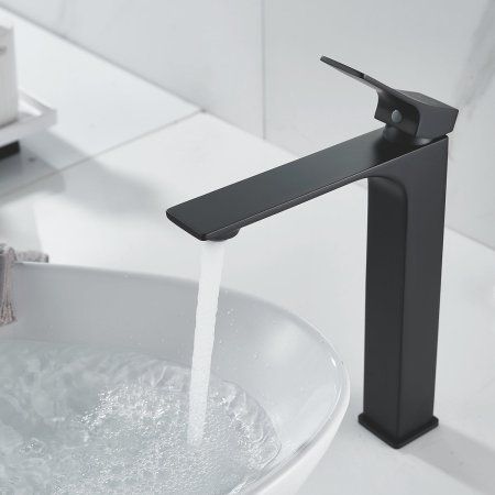 Смеситель для раковины высокий Shevanik S6111H, черный